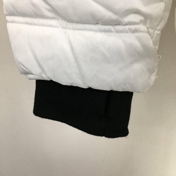 NAUTICA White Black Trim Zip Pockets Removable Fur Hood Puffer Jacket - Picture 11 of 13